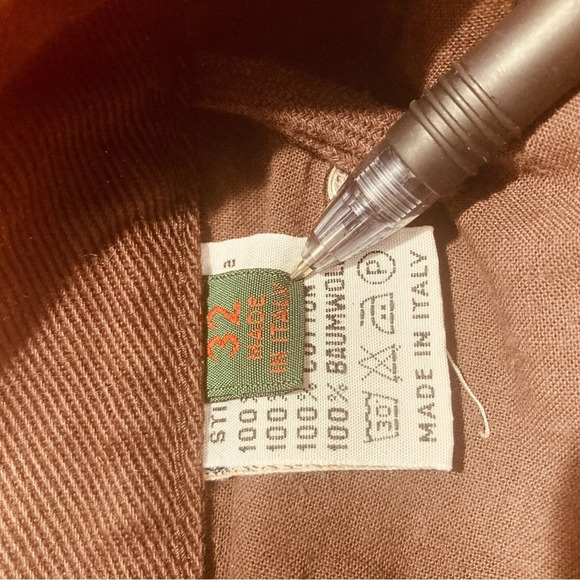 KATHARINE HAMNETT Sz 32 Tapered Slim Leg High Rise Jeans in Brown NWT - Picture 7 of 11